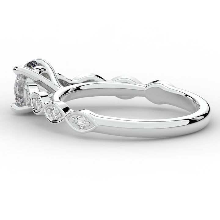 1.15CT.TW ROUND LAB DIAMOND SOLITAIRE ENGAGEMENT RING - Nazarelle