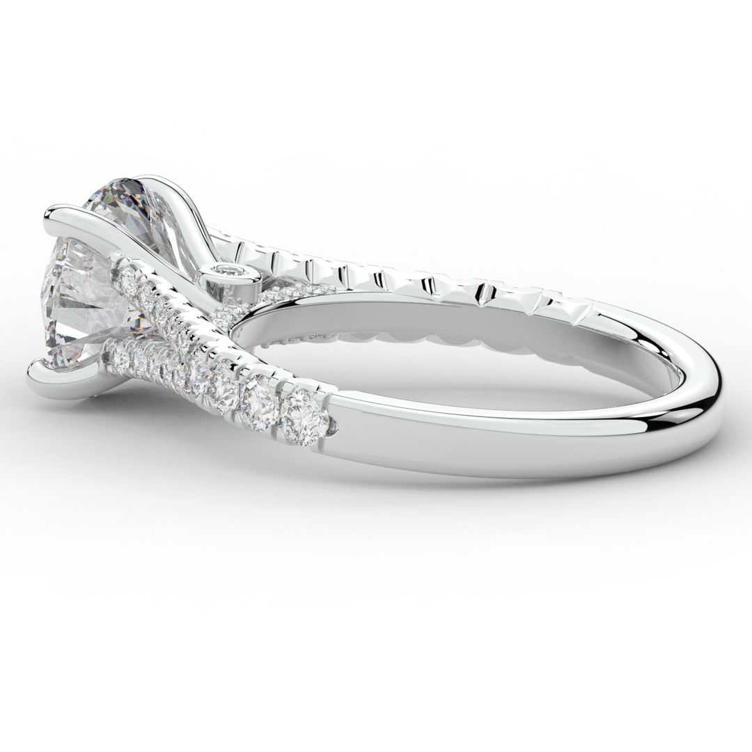 2.45CT.TW ROUND LAB DIAMOND ENGAGEMENT RING - Nazarelle