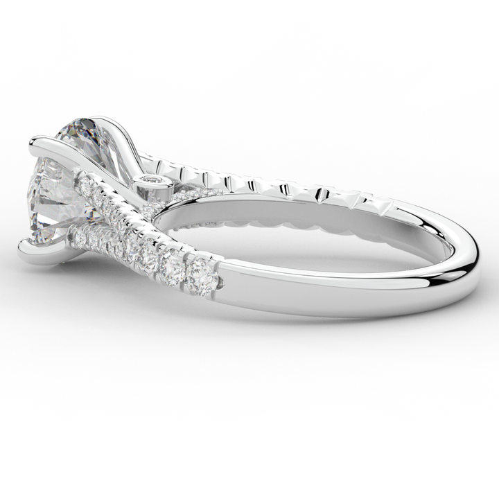 2.45CT.TW ROUND LAB DIAMOND ENGAGEMENT RING - Nazarelle