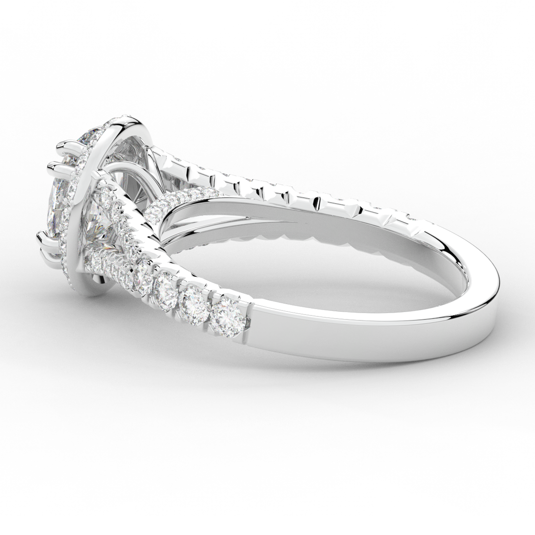 1.60CT.TW OVAL LAB DIAMOND ENGAGEMENT RING - Nazarelle