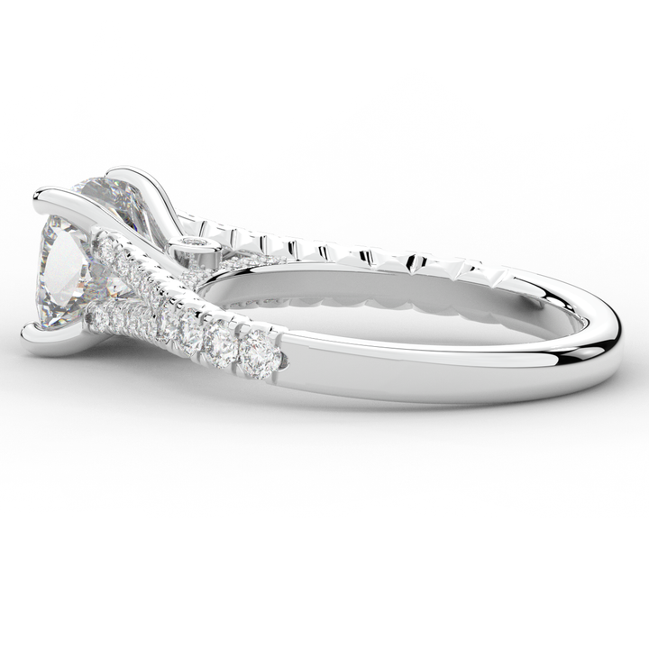 2.45CT.TW CUSHION LAB DIAMOND ENGAGEMENT RING - Nazarelle