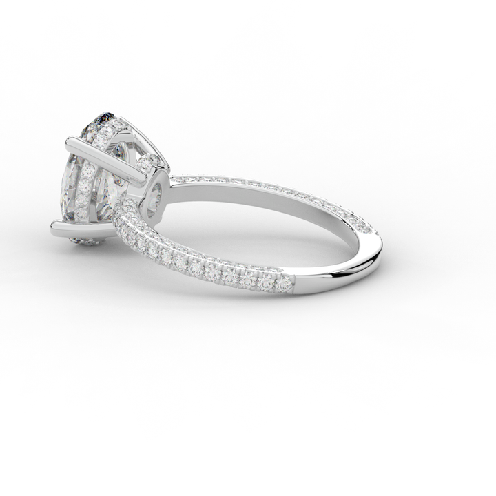 3.15CT.TW OVAL LAB DIAMOND SOLITAIRE ENGAGEMENT RING - Nazarelle