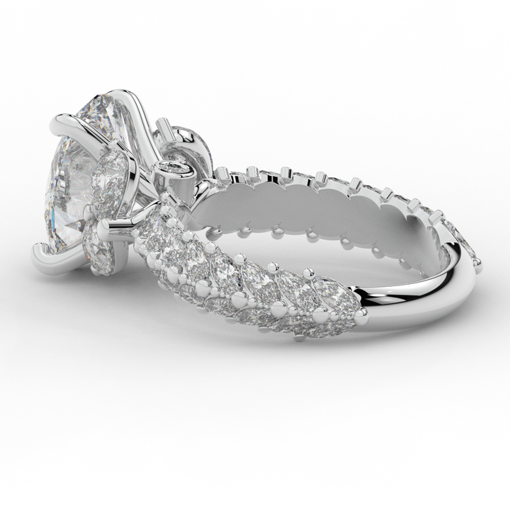 5.25CT.TW OVAL LAB DIAMOND HALO ENGAGEMENT RING - Nazarelle