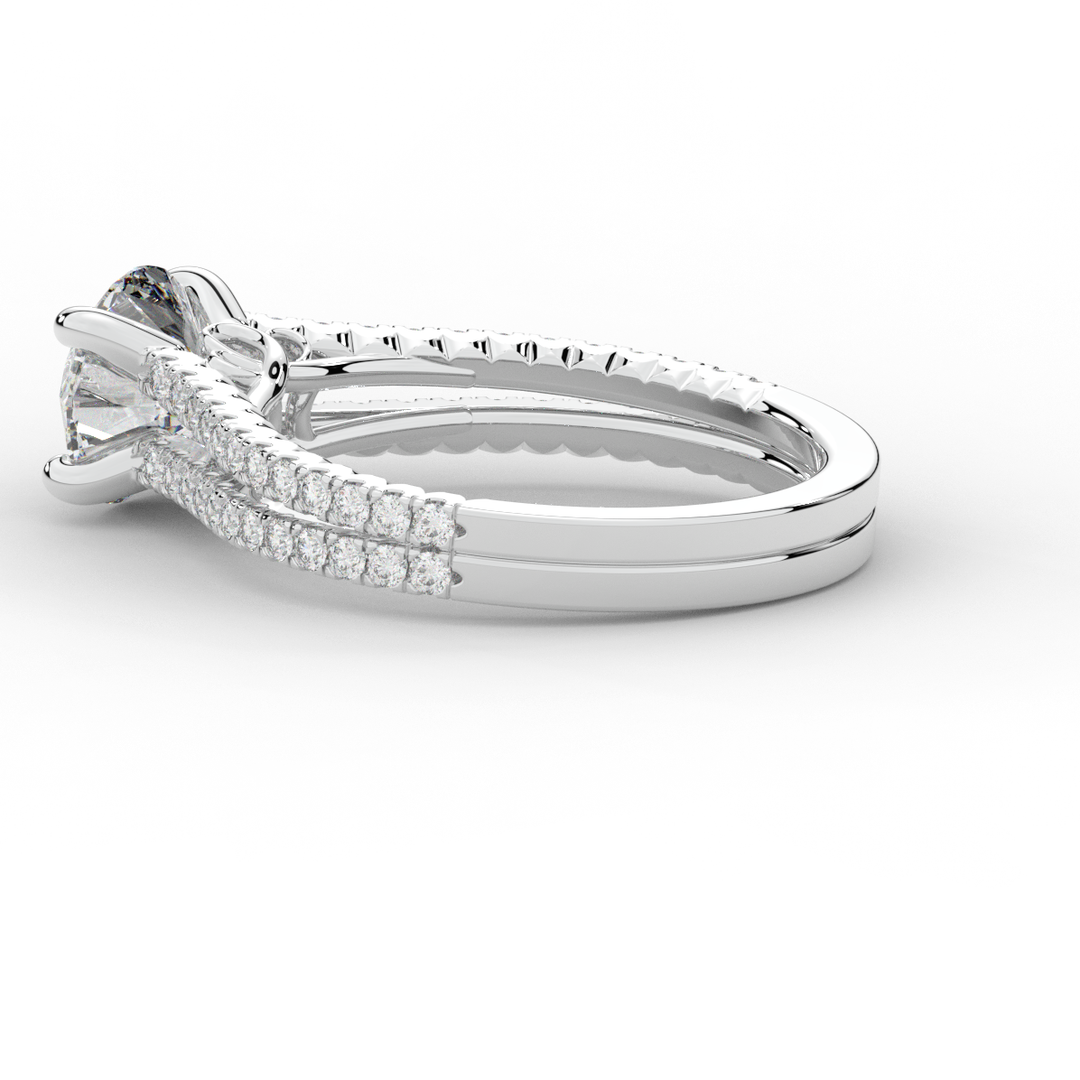 1.90CT.TW ROUND LAB DIAMOND SOLITAIRE ENGAGEMENT RING - Nazarelle