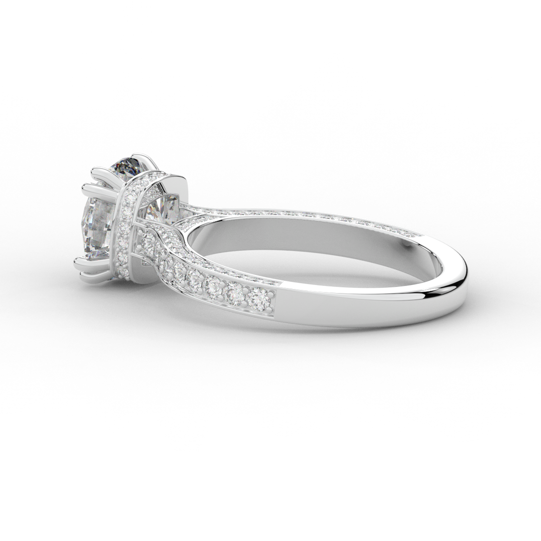 2.60CT.TW ROUND LAB DIAMOND SOLITAIRE ENGAGEMENT RING - Nazarelle