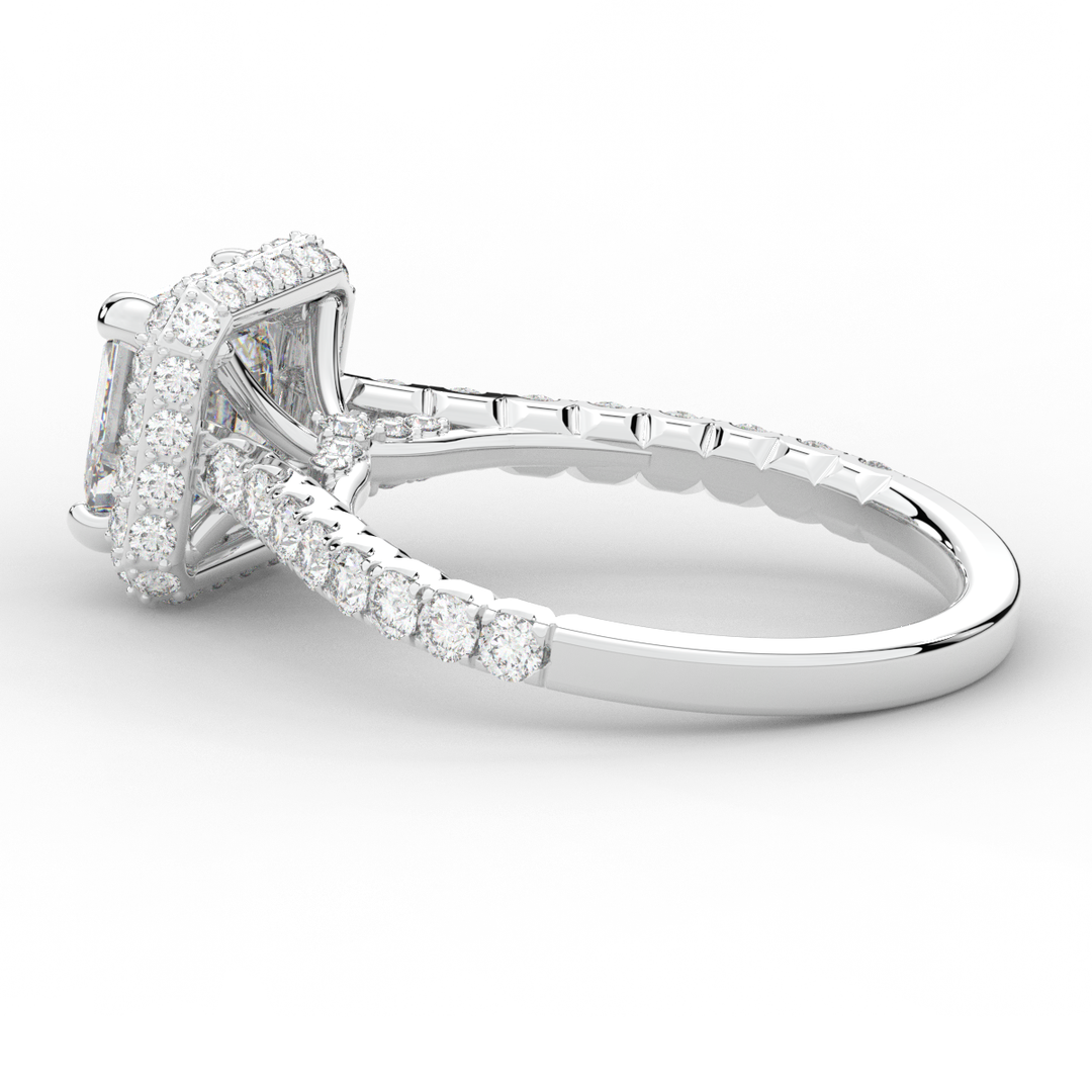 2.75CT.TW ASSCHER LAB DIAMOND HALO ENGAGEMENT RING - Nazarelle