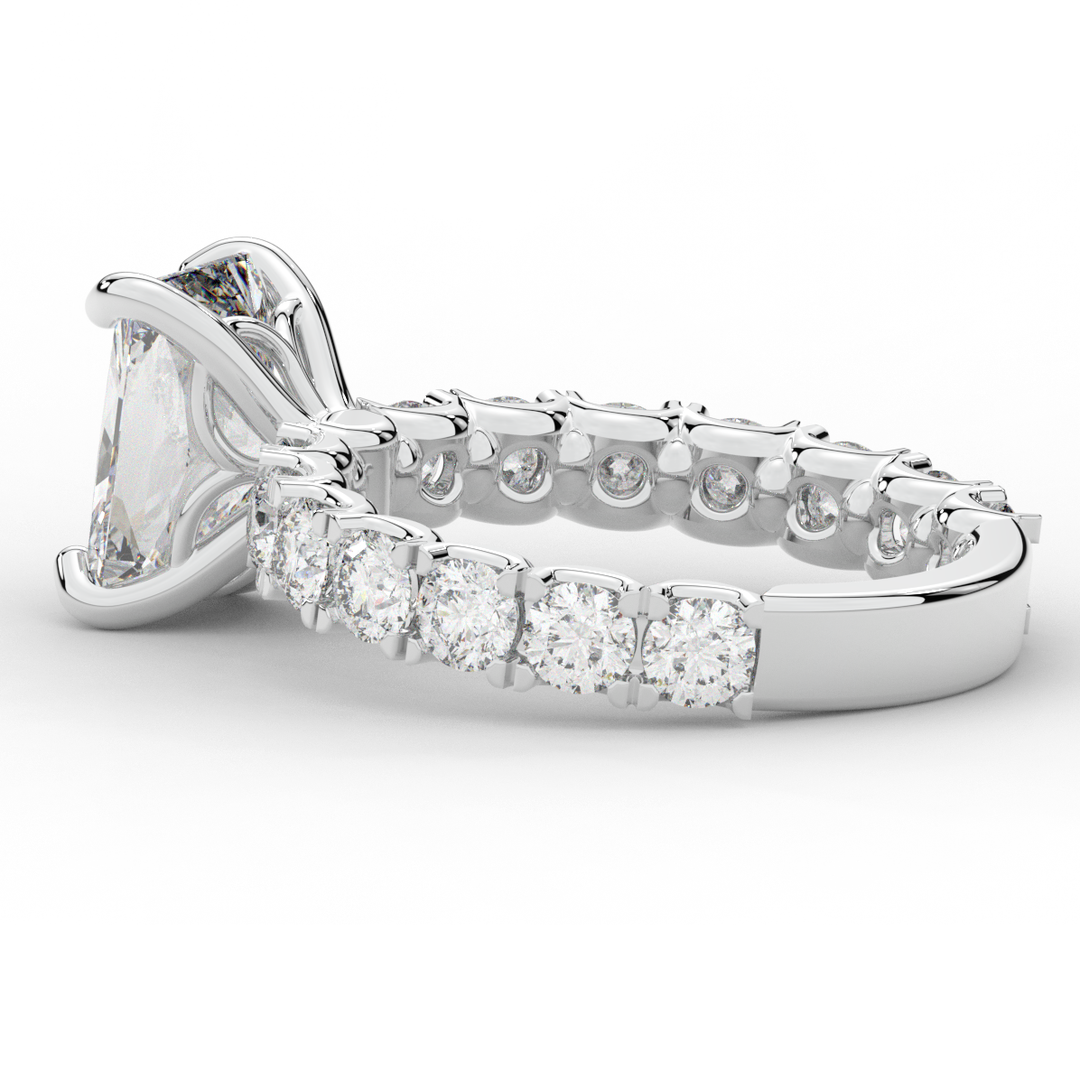 4.35CT.TW RADIANT LAB DIAMOND ENGAGEMENT RING - Nazarelle