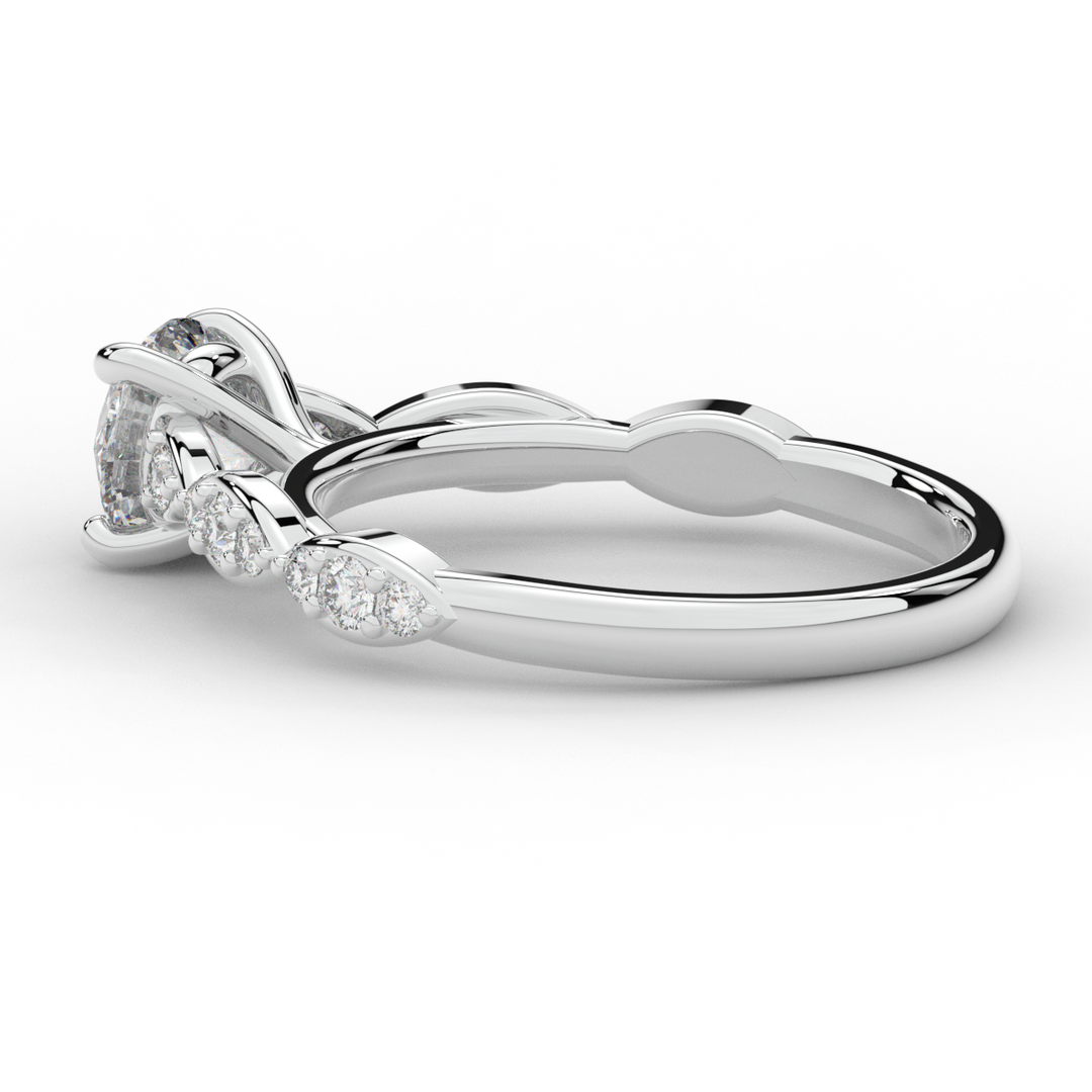 1.20CT.TW ROUND LAB DIAMOND SOLITAIRE ENGAGEMENT RING - Nazarelle