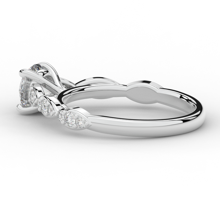 1.20CT.TW ROUND LAB DIAMOND SOLITAIRE ENGAGEMENT RING - Nazarelle