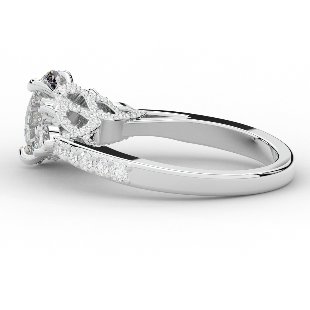 1.35CT.TW OVAL LAB DIAMOND ENGAGEMENT RING - Nazarelle