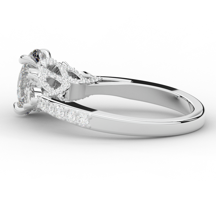 1.35CT.TW OVAL LAB DIAMOND ENGAGEMENT RING - Nazarelle