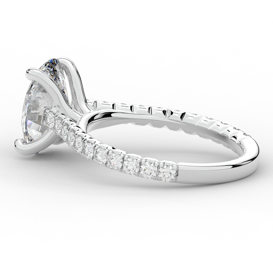 2.40CT.TW OVAL LAB DIAMOND ENGAGEMENT RING - Nazarelle