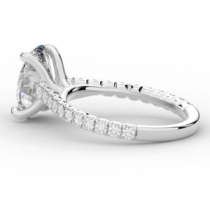 2.40CT.TW OVAL LAB DIAMOND ENGAGEMENT RING - Nazarelle