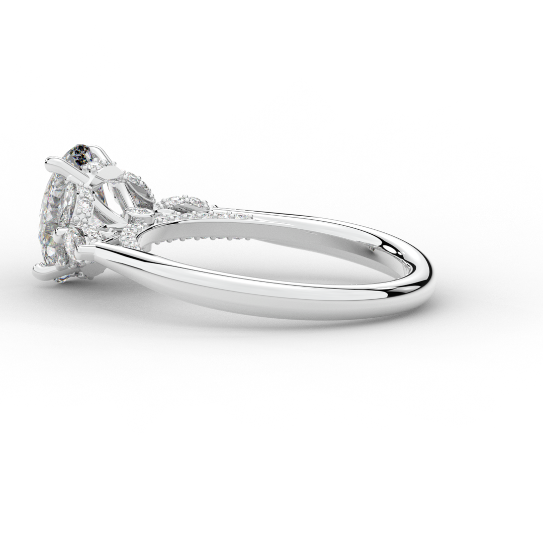 2.00CT.TW OVAL LAB DIAMOND ENGAGEMENT RING - Nazarelle