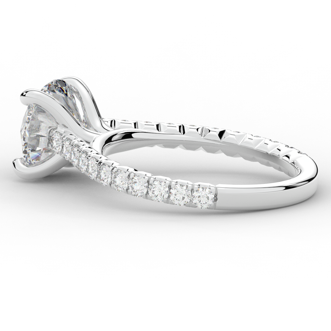 2.40CT.TW ROUND LAB DIAMOND ENGAGEMENT RING - Nazarelle