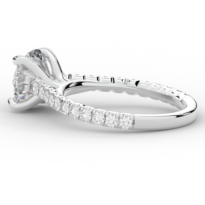 2.40CT.TW ROUND LAB DIAMOND ENGAGEMENT RING - Nazarelle