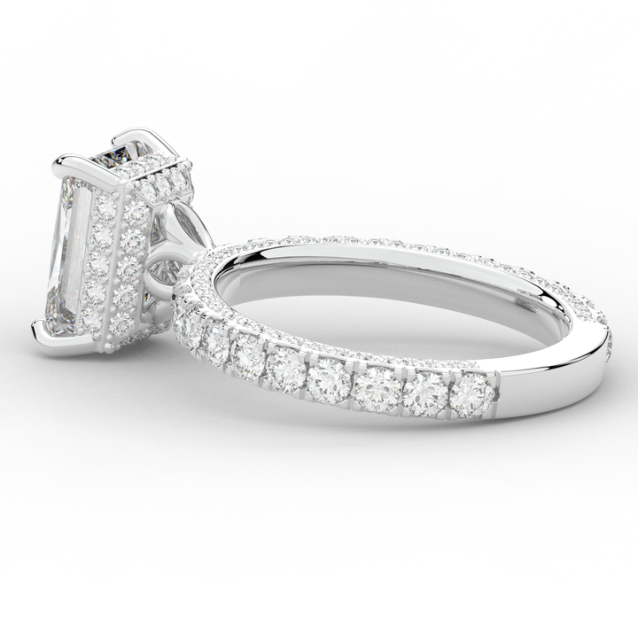 3.00CT.TW RADIANT LAB DIAMOND ENGAGEMENT RING - Nazarelle