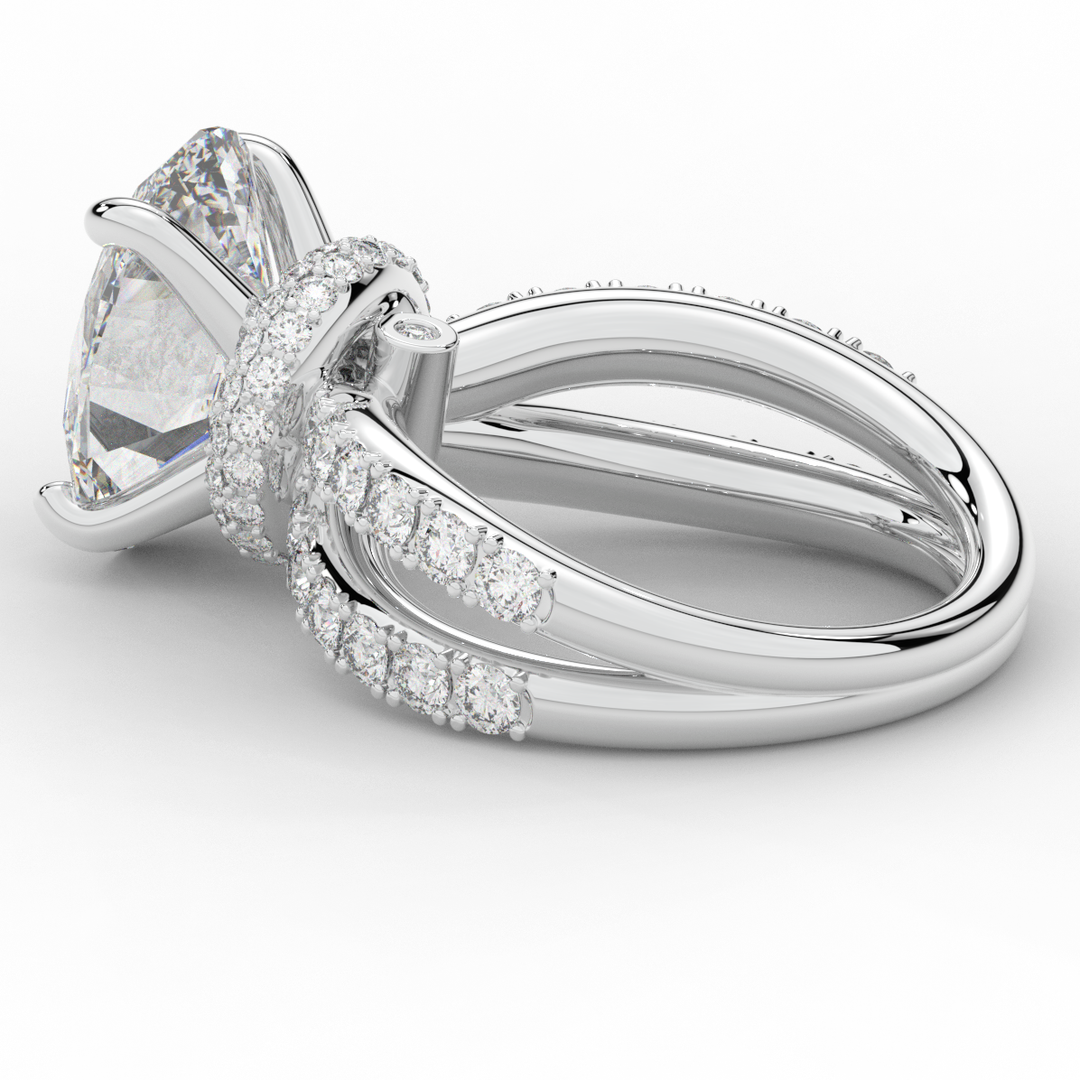6.25CT.TW OVAL LAB DIAMOND ENGAGEMENT RING