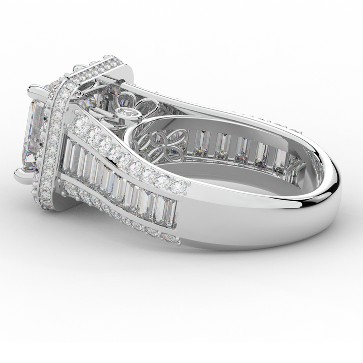6.10CT.TW ASCHER LAB DIAMOND HALO ENGAGEMENT RING - Nazarelle