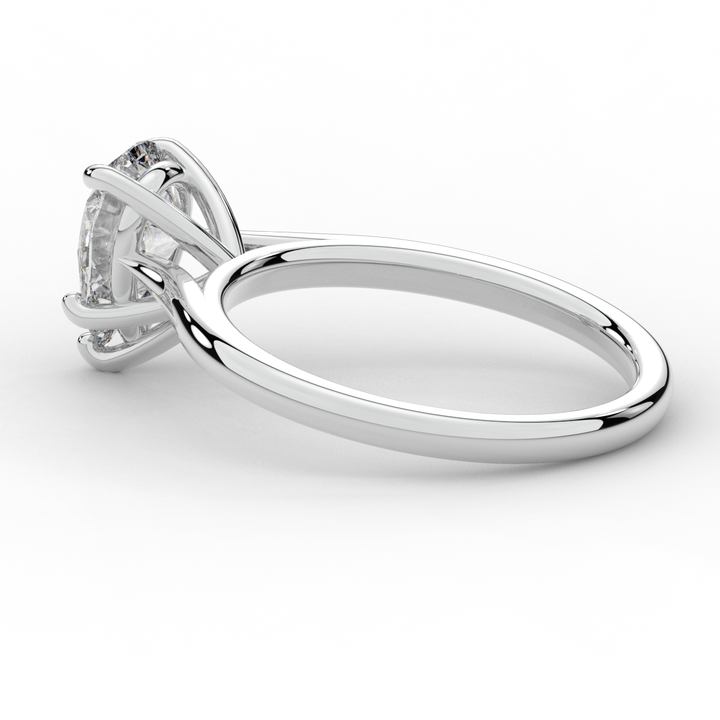 1.00CT PEAR LAB DIAMOND SOLITAIRE ENGAGEMENT RING - Nazarelle
