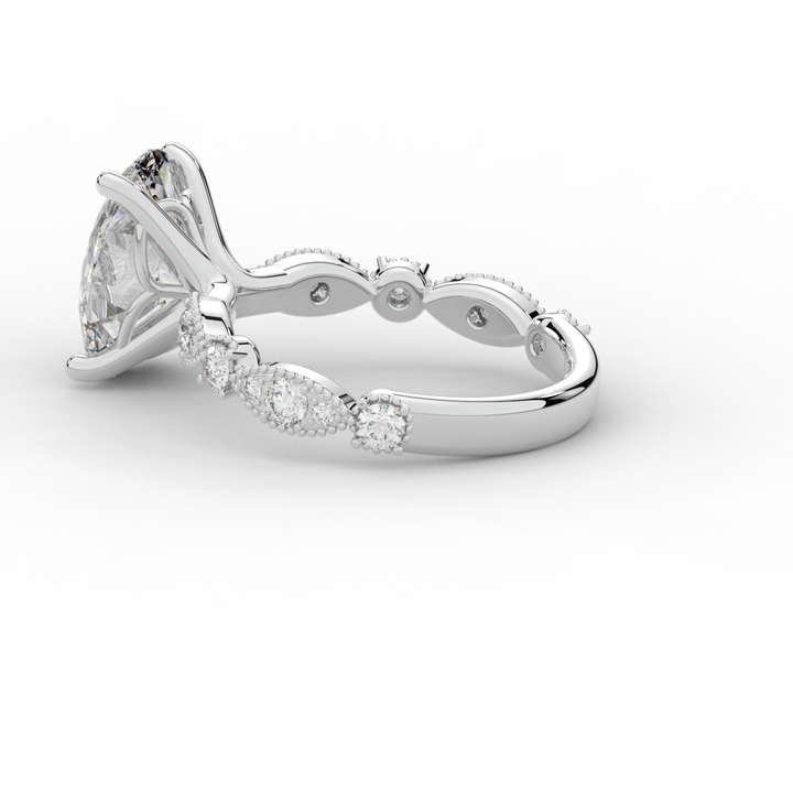 3.50CT.TW OVAL LAB DIAMOND SOLITAIRE ENGAGEMENT RING - Nazarelle