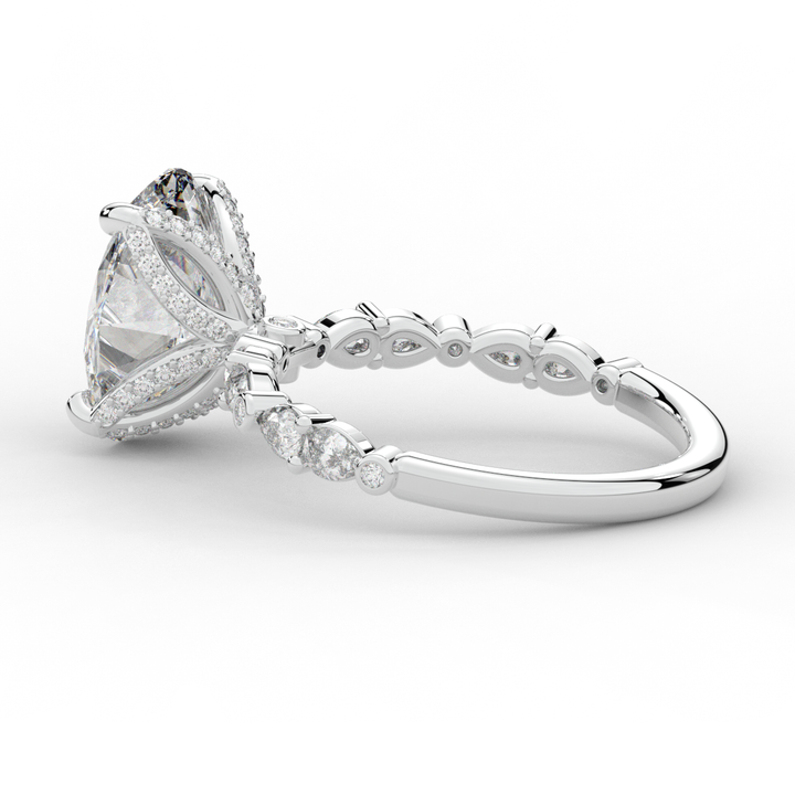 3.60CT.TW OVAL LAB DIAMOND SOLITAIRE ENGAGEMENT RING - Nazarelle