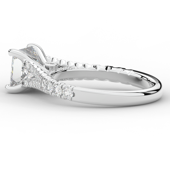 2.45CT.TW PRINCESS LAB DIAMOND ENGAGEMENT RING - Nazarelle