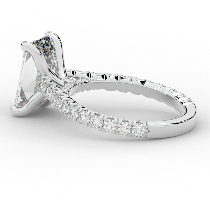 4.25CT.TW EMERALD CUT LAB DIAMOND SOLITAIRE ENGAGEMENT RING - Nazarelle