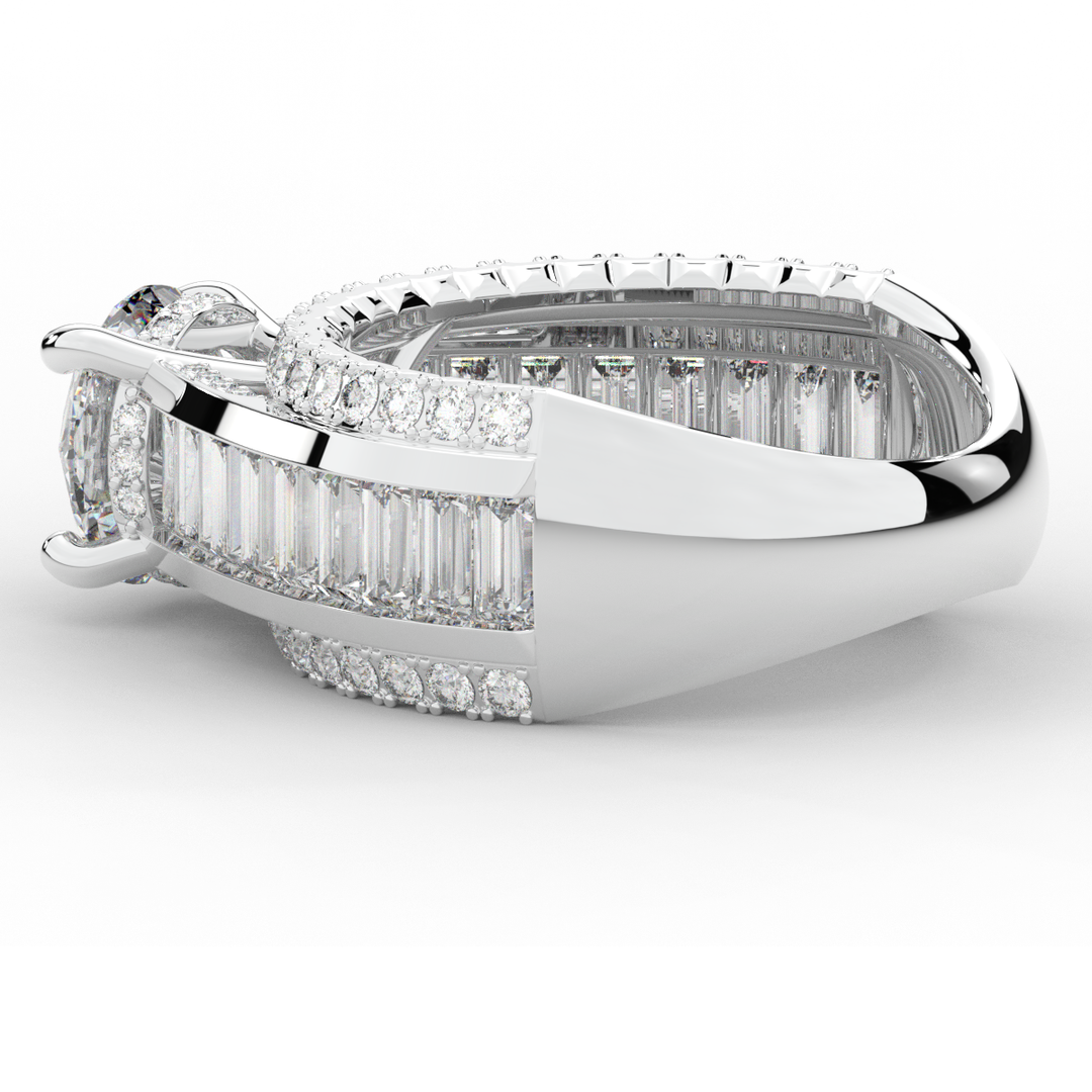3.15CT.TW ROUND LAB DIAMOND ENGAGEMENT RING - Nazarelle