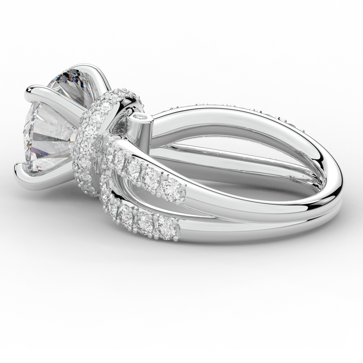 6.25CT.TW ROUND LAB DIAMOND ENGAGEMENT RING - Nazarelle