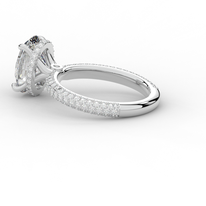 3.60CT.TW OVAL LAB DIAMOND SOLITAIRE ENGAGEMENT RING - Nazarelle