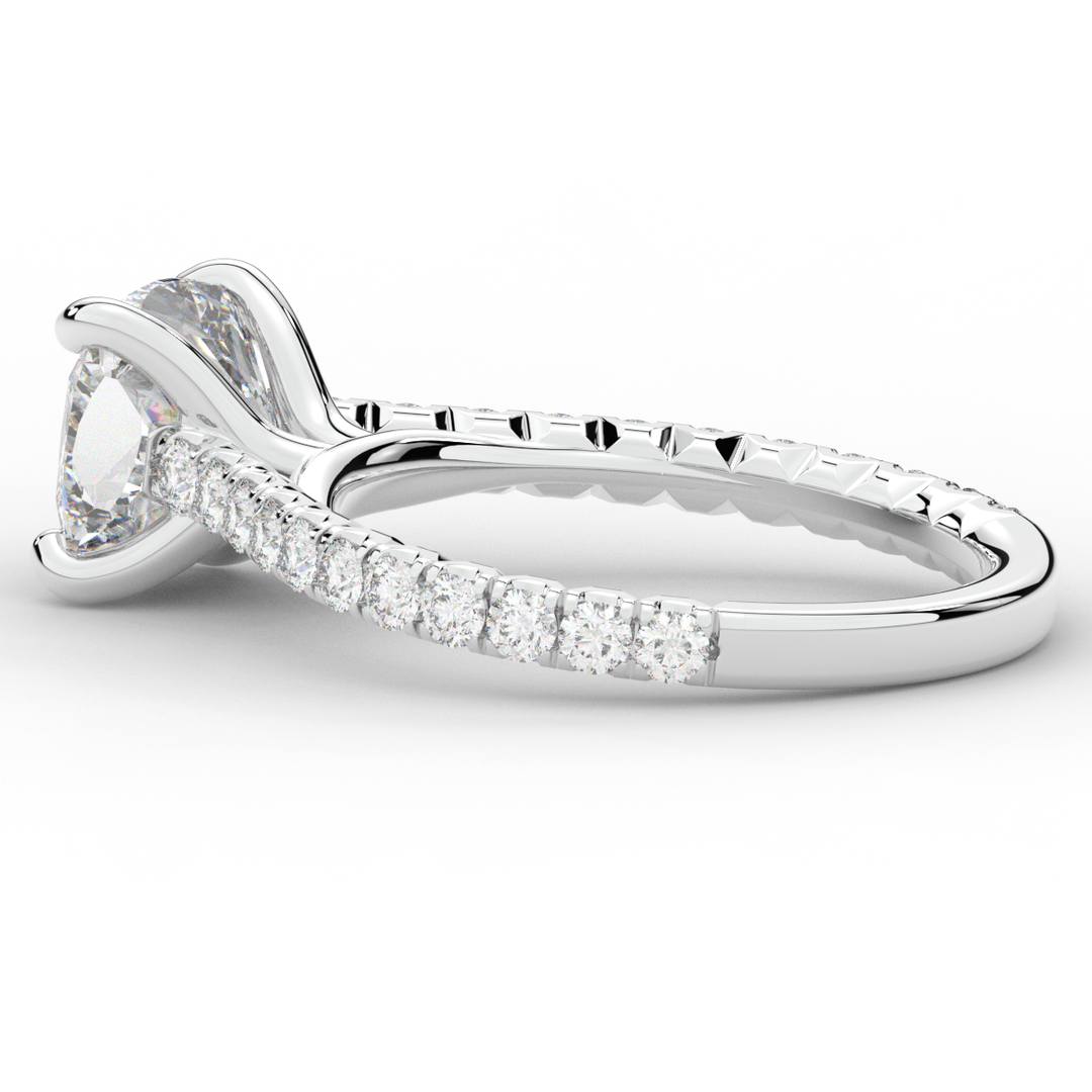 2.40CT.TW CUSHION LAB DIAMOND ENGAGEMENT RING - Nazarelle