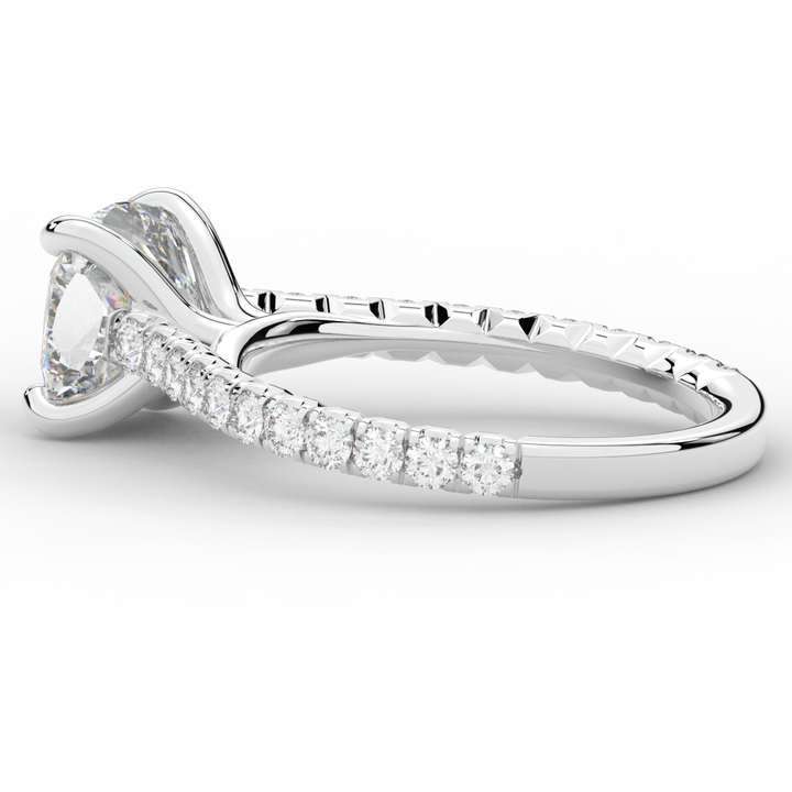 2.40CT.TW CUSHION LAB DIAMOND ENGAGEMENT RING - Nazarelle