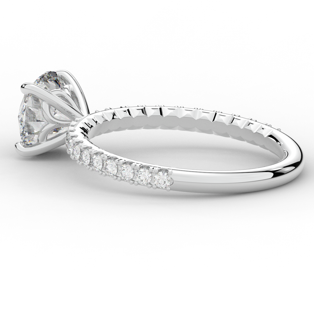 1.75CT.TW ROUND LAB DIAMOND SOLITAIRE ENGAGEMENT RING - Nazarelle