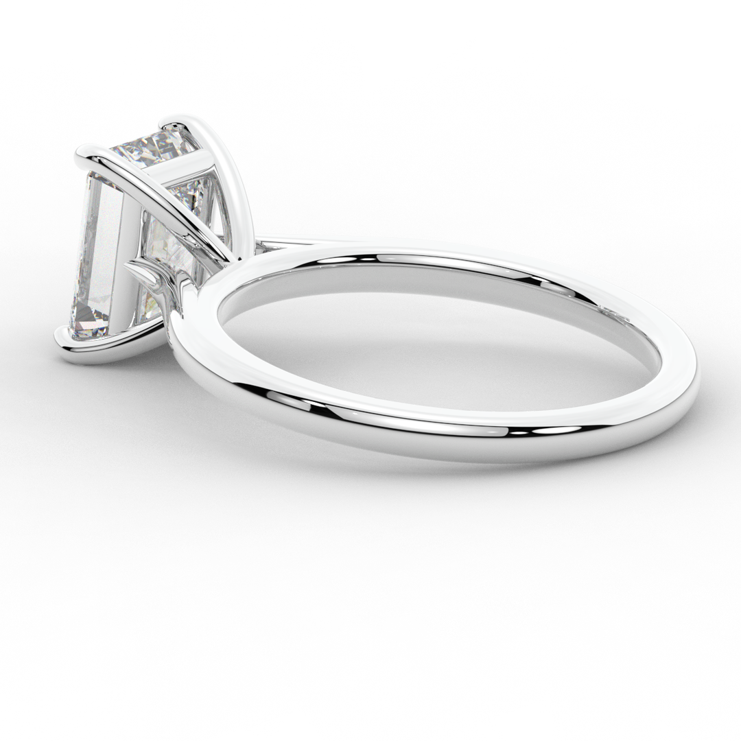 2.00CT EMERALD CUT LAB DIAMOND SOLITAIRE ENGAGEMENT RING - Nazarelle