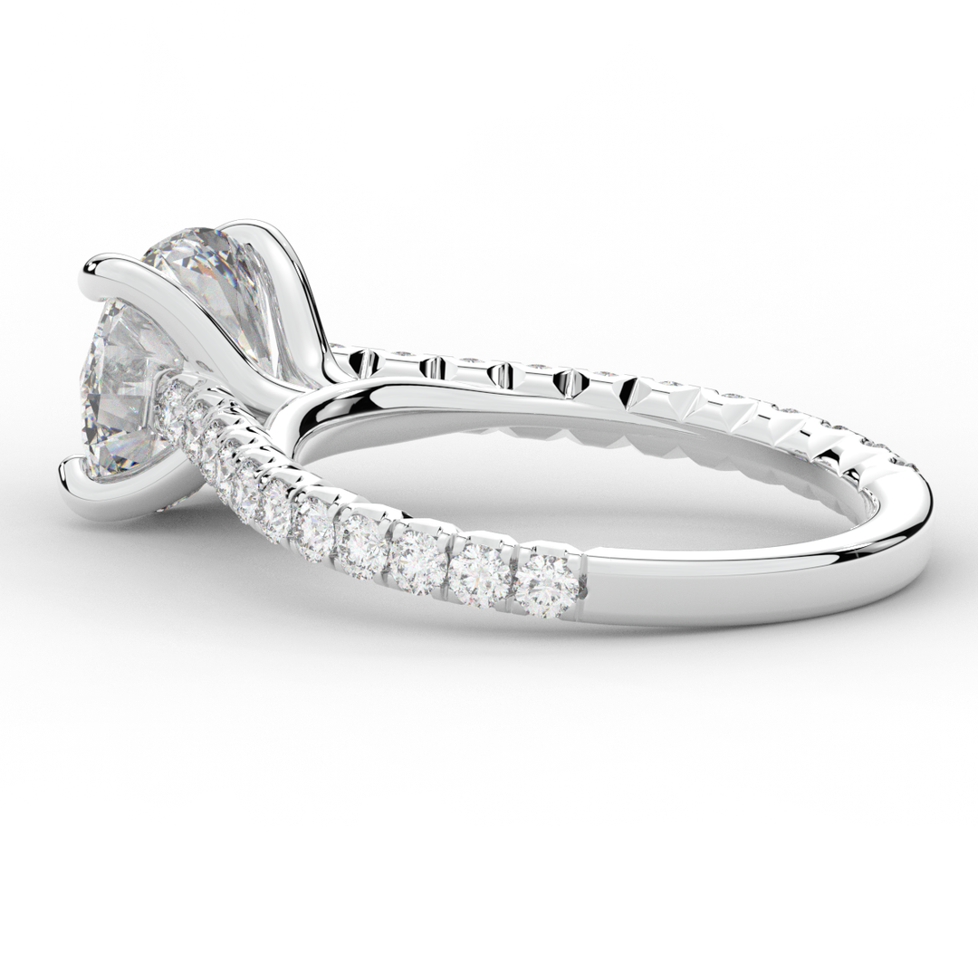 2.40CT.TW ROUND LAB DIAMOND ENGAGEMENT RING - Nazarelle