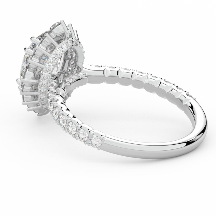 2.80CT.TW OVAL LAB DIAMOND HALO ENGAGEMENT RING - Nazarelle