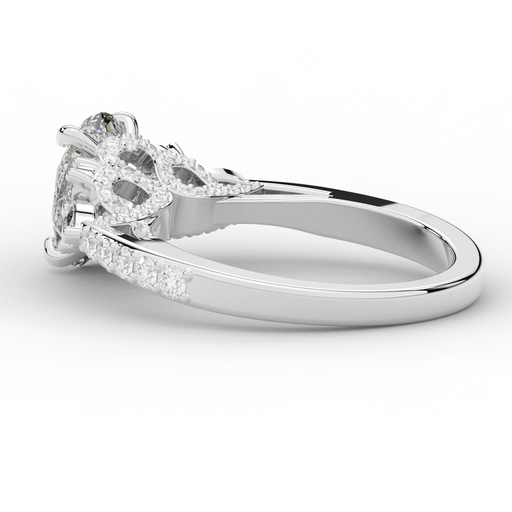 1.35CT.TW OVAL LAB DIAMOND ENGAGEMENT RING - Nazarelle