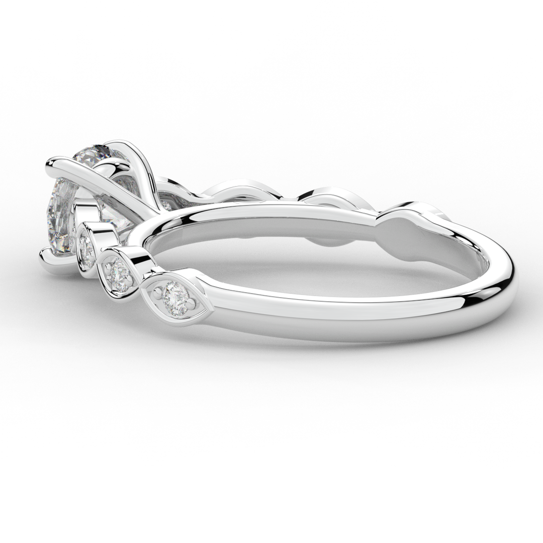 1.15CT.TW ROUND LAB DIAMOND SOLITAIRE ENGAGEMENT RING - Nazarelle