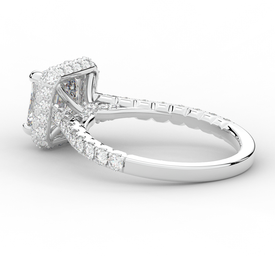 2.75CT.TW ASSCHER LAB DIAMOND HALO ENGAGEMENT RING - Nazarelle