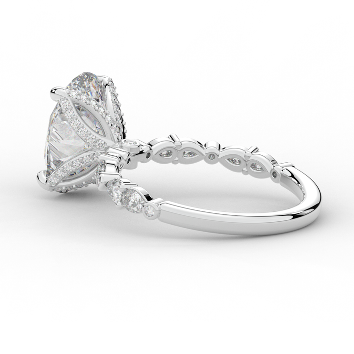 3.60CT.TW OVAL LAB DIAMOND SOLITAIRE ENGAGEMENT RING - Nazarelle