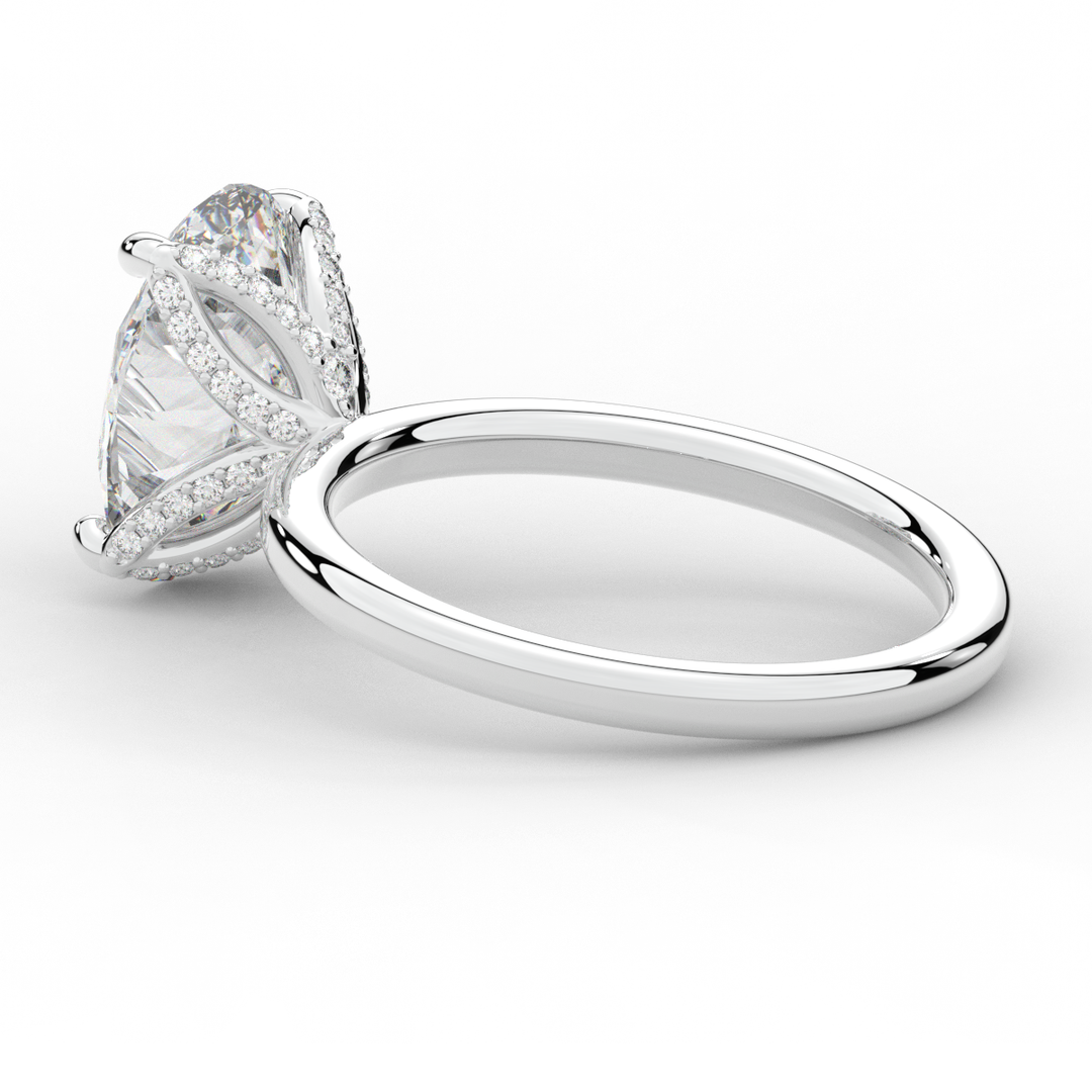 3.10CT.TW OVAL LAB DIAMOND ENGAGEMENT RING - Nazarelle
