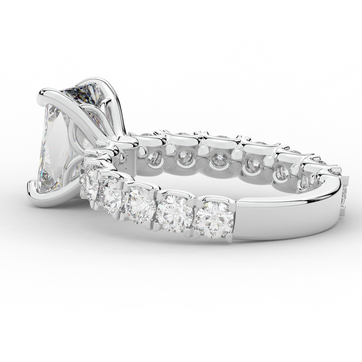 4.35CT.TW RADIANT LAB DIAMOND ENGAGEMENT RING - Nazarelle