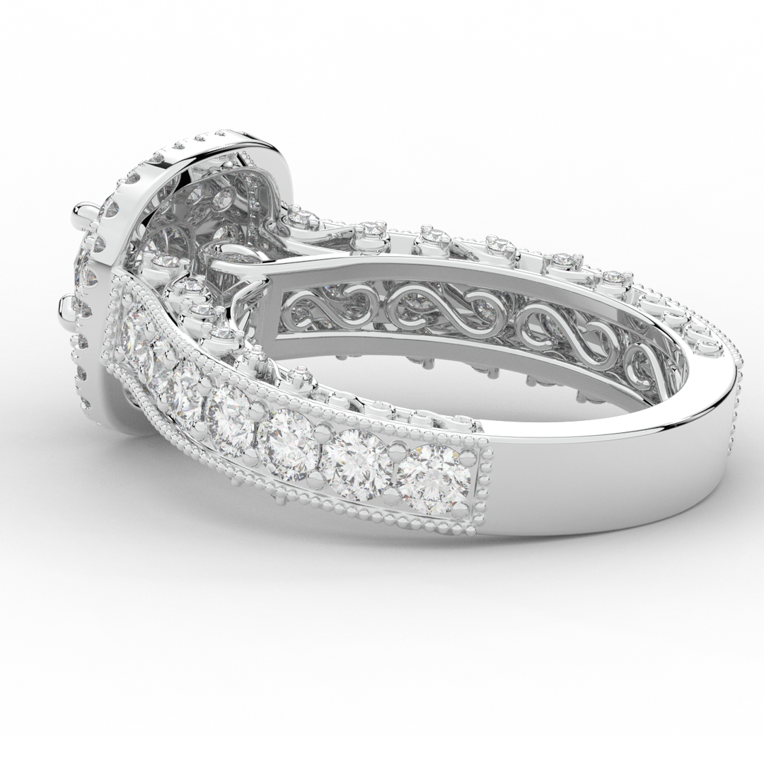 2.30CT.TW ROUND LAB DIAMOND ENGAGEMENT RING - Nazarelle
