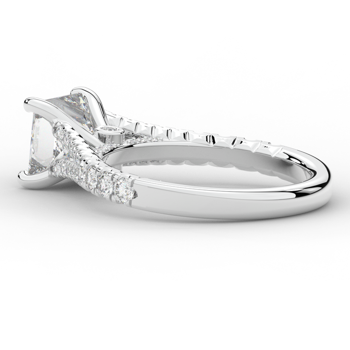 2.45CT.TW PRINCESS LAB DIAMOND ENGAGEMENT RING - Nazarelle
