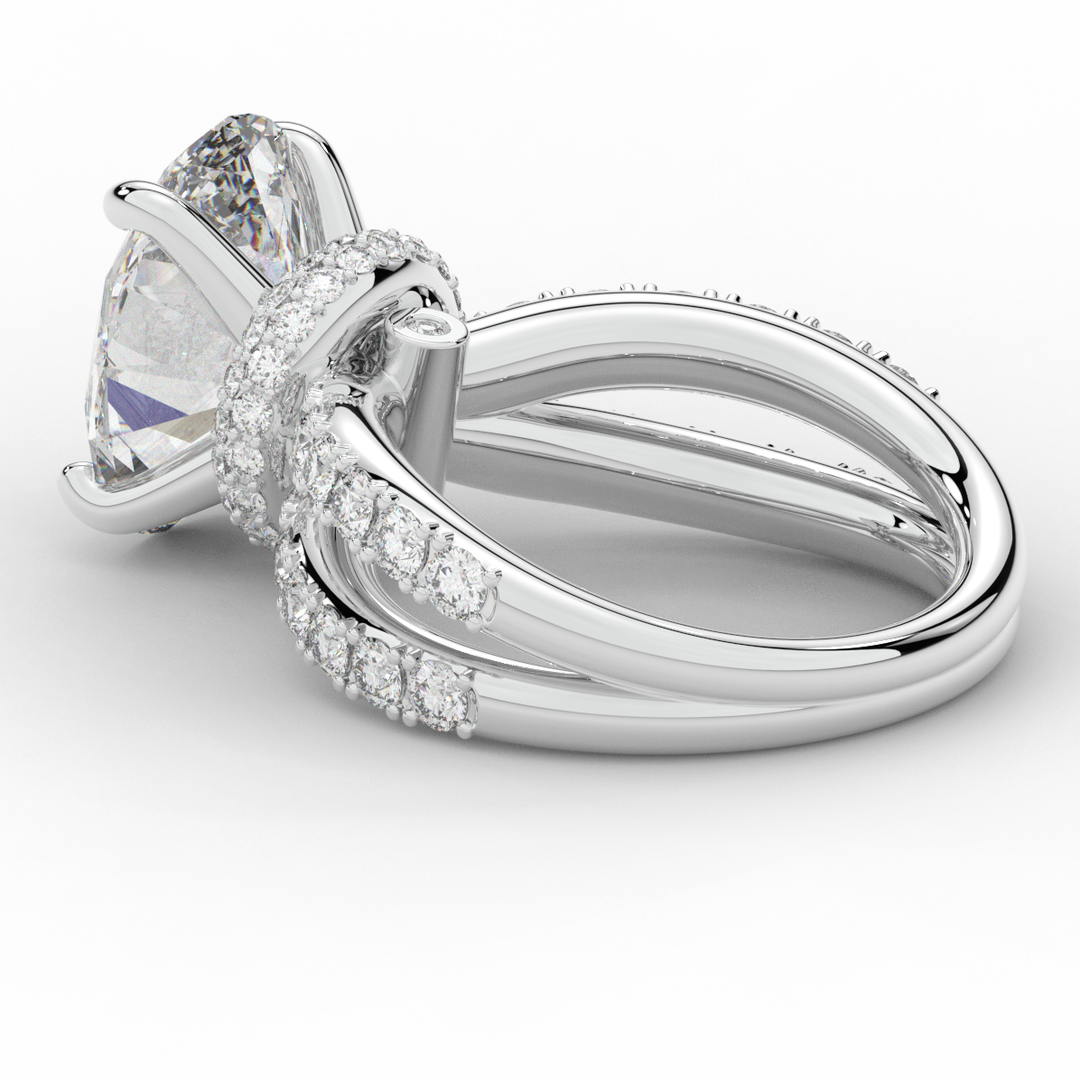 6.25CT.TW OVAL LAB DIAMOND ENGAGEMENT RING