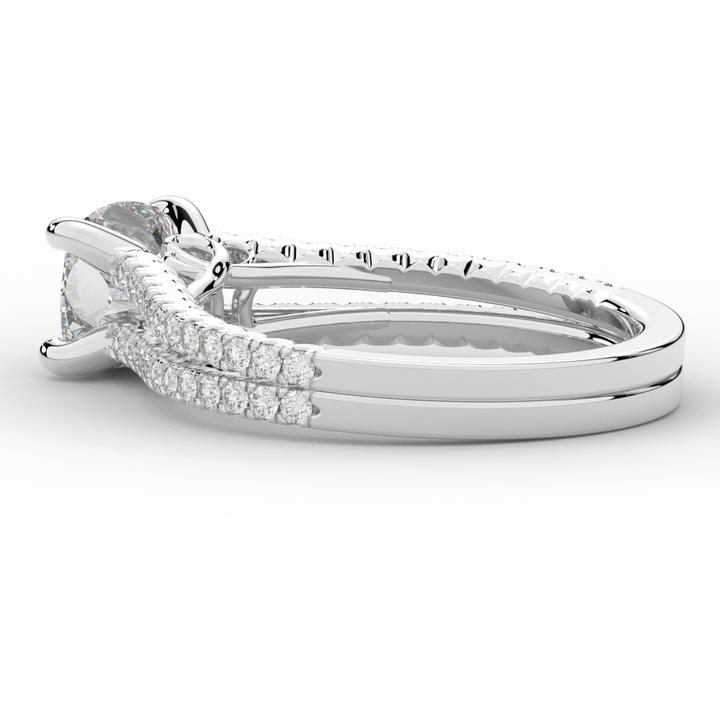 1.90CT.TW CUSHION LAB DIAMOND SOLITAIRE ENGAGEMENT RING - Nazarelle