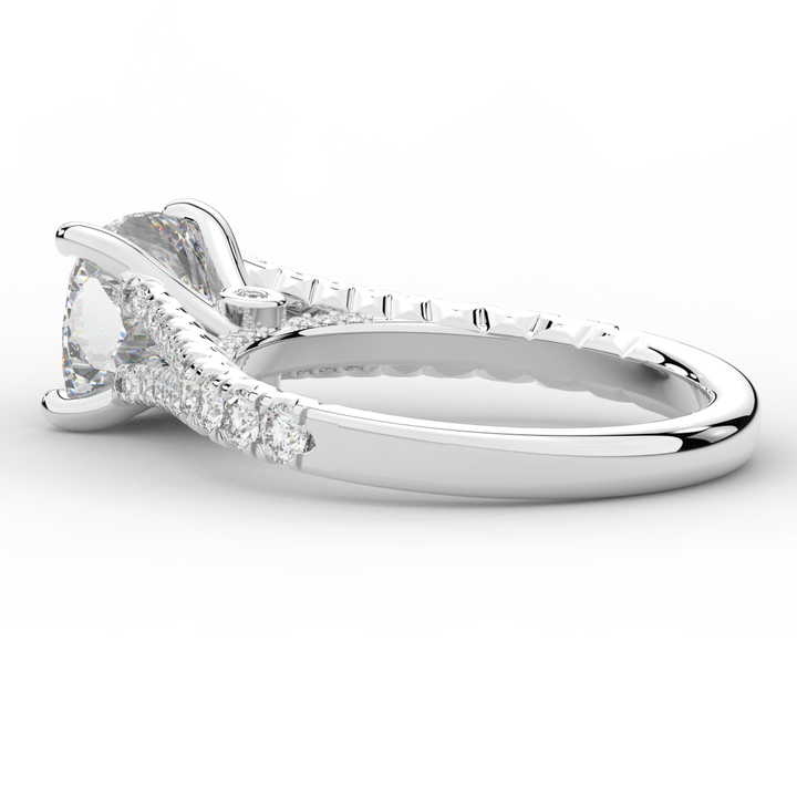 2.45CT.TW CUSHION LAB DIAMOND ENGAGEMENT RING - Nazarelle