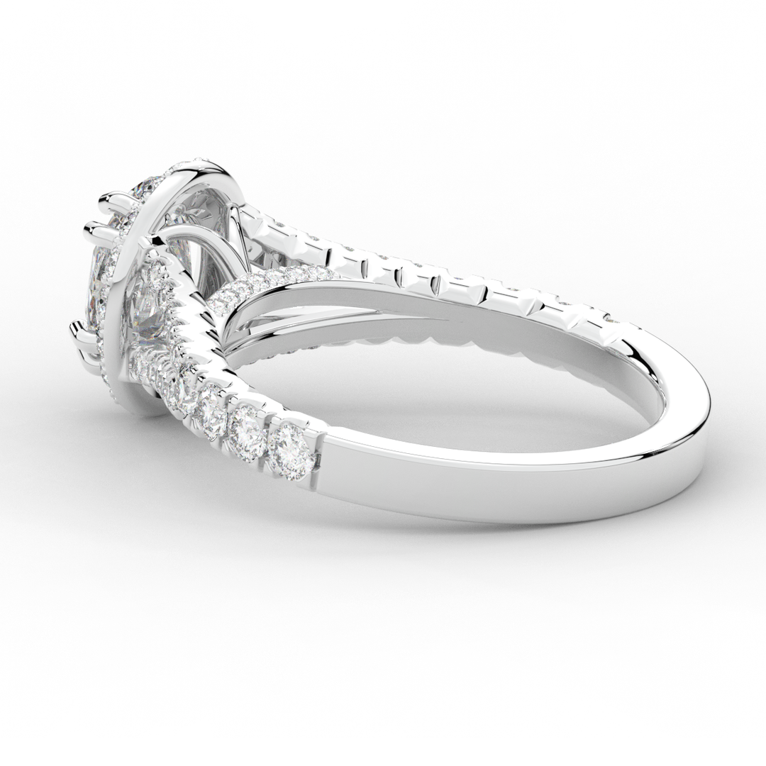 1.60CT.TW OVAL LAB DIAMOND ENGAGEMENT RING - Nazarelle