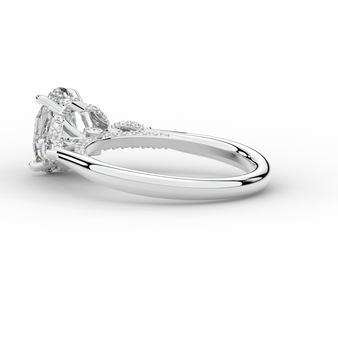 2.00CT.TW OVAL LAB DIAMOND ENGAGEMENT RING - Nazarelle